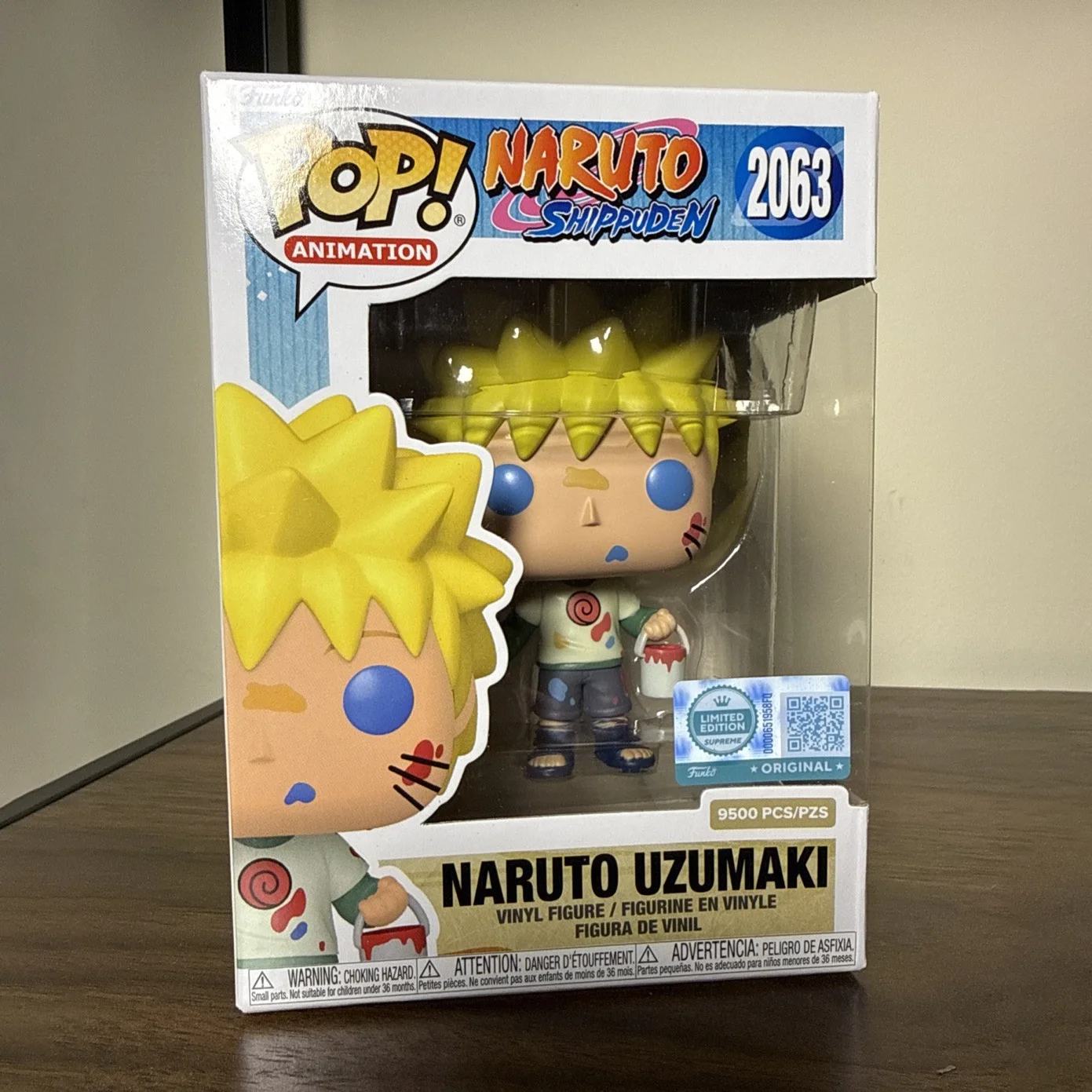 Figura de Naruto Uzumaki # 2063 Funko Pop Juguete Oficial Genuino, Anime Naruto Shippuden 9500 Piezas Figuras de Edición Limitada, Regalo para Fans