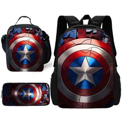 Conjunto de 3 piezas de Anime para niños y niñas, mochila escolar con fiambreras, bolsas de lápices, el mejor regalo