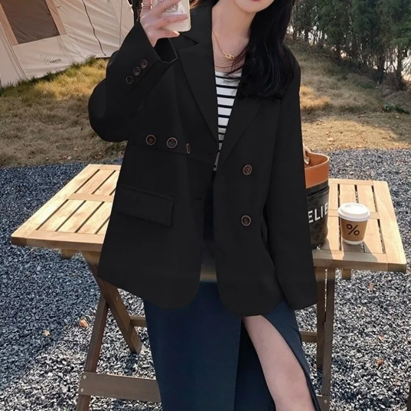 Korean Chic Blazer Women Clothing Suit Office Lady Jacket Long Sleeve Buttons Coats Luxury Brand Streetwear Spring Autumn Coats