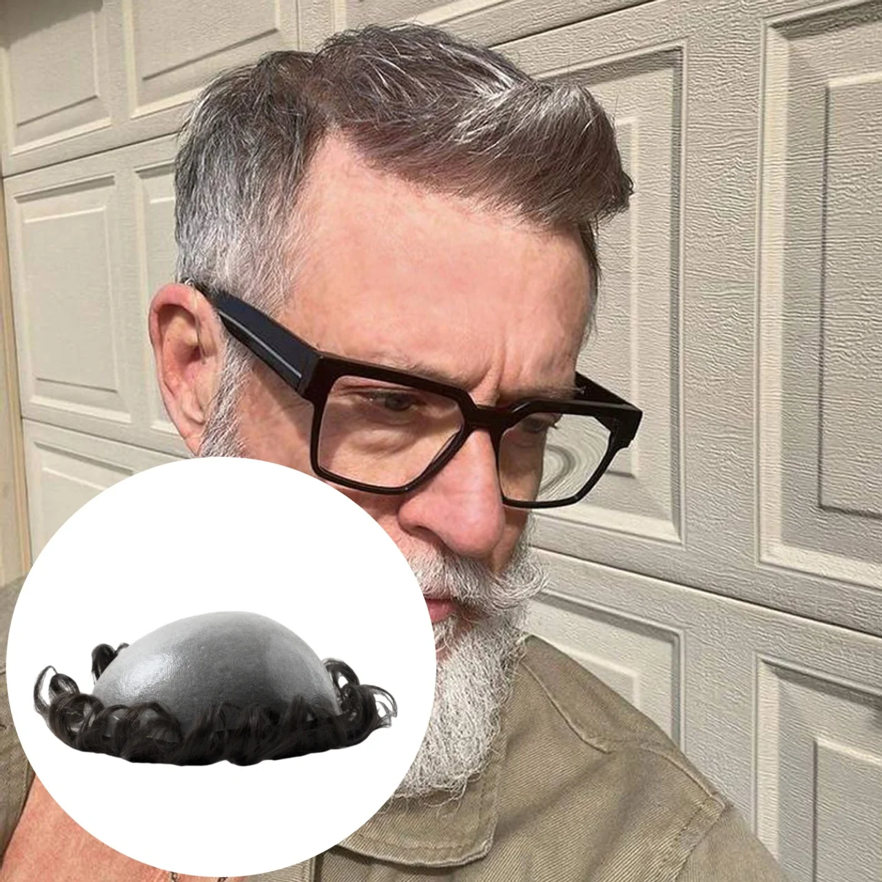 

Необнаружимый мужской парик с V-образной петлей, супер тонкая система замены волос для мужчин, парик с натуральной линией волос, мужской парик