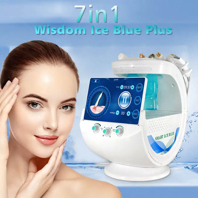 Smart Ice Blue hydrodermabrasion facial machine Hydra skin analyzer water Peel Microderambrasion jet aqua oxygen facial machine