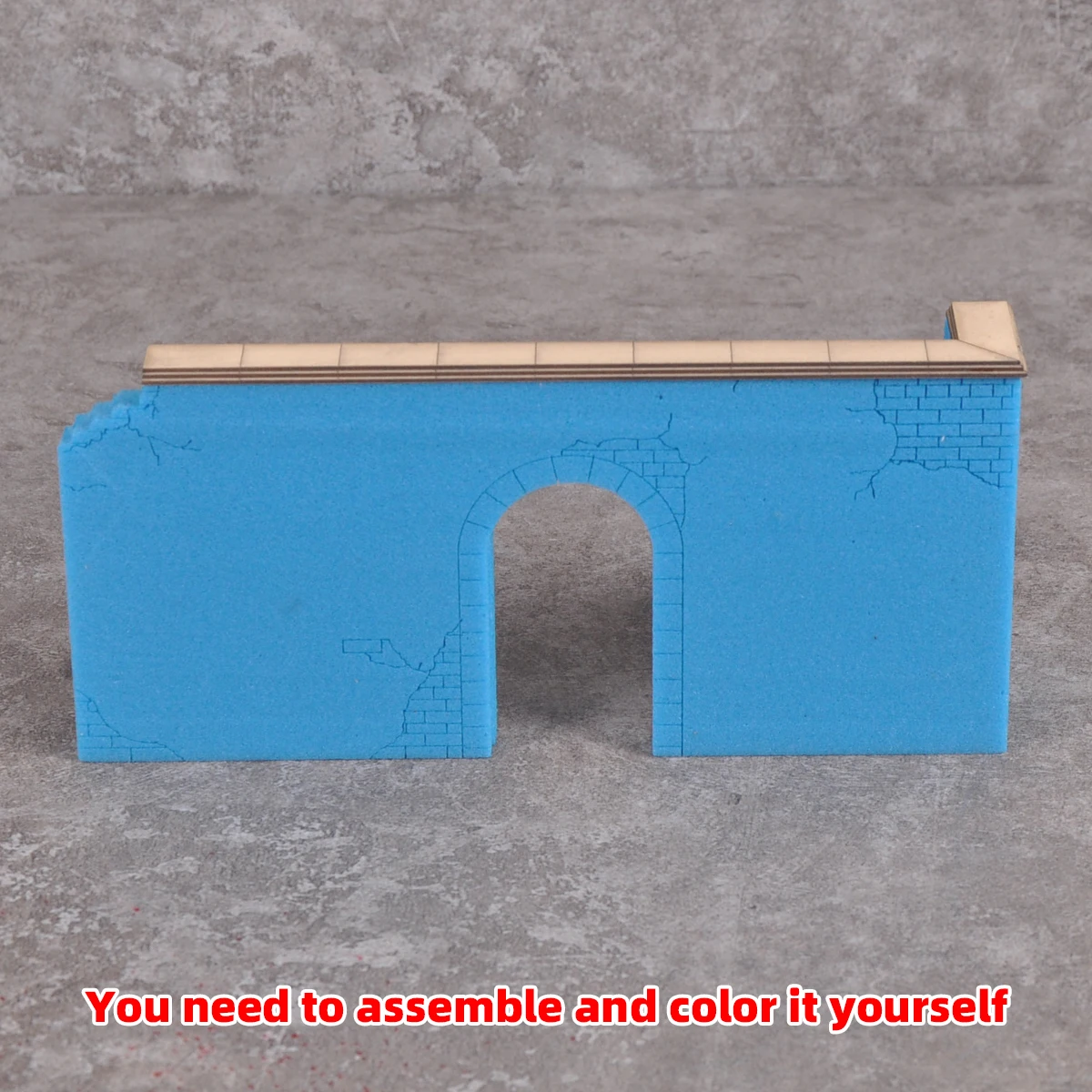 1/35 1/43 1/48 1/64 1/72 1/87 HO Maßstab Modellbausatz Miniatur Diorama Architektonisches Gebäude Hausmodell Eisenbahn Unbemalte Ruinen DIY – Detail 2