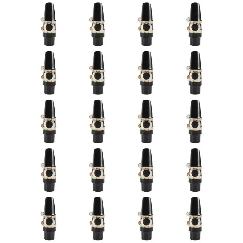 

20X Alto Sax Saxophone Mouthpiece Plastic With Cap Metal Buckle Reed Mouthpiece Patches Pads Cushions
