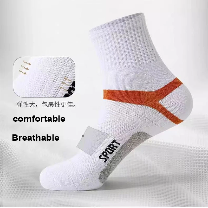 10 Pairs High Quality Men\'s Socks Black Sports Cotton Sock Casual Run Spring Summer Mesh Thin Sock Men Breathable Male Sock Gift