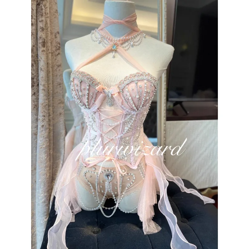 Customized Ballet Girl Ravoutfit Jumping Di Electric Syllable Clothes Tutu Set EDC Pink Jupe Longue Femme Leotards for Girls