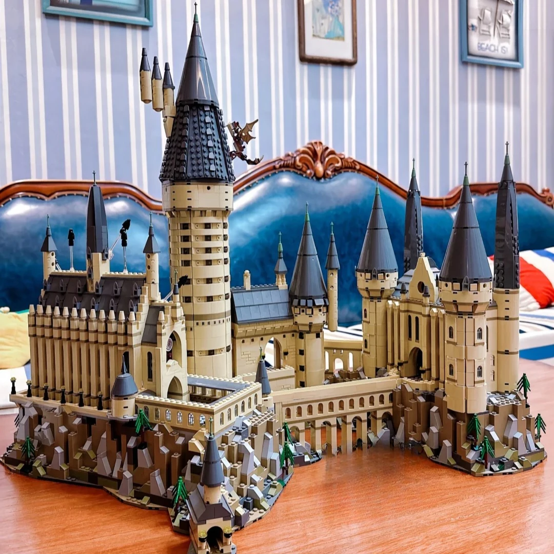 Auf Lager 6020 stücke Film Serie Magie Schule Schloss Modell Bausteine Ziegel Hohe Schwierigkeit