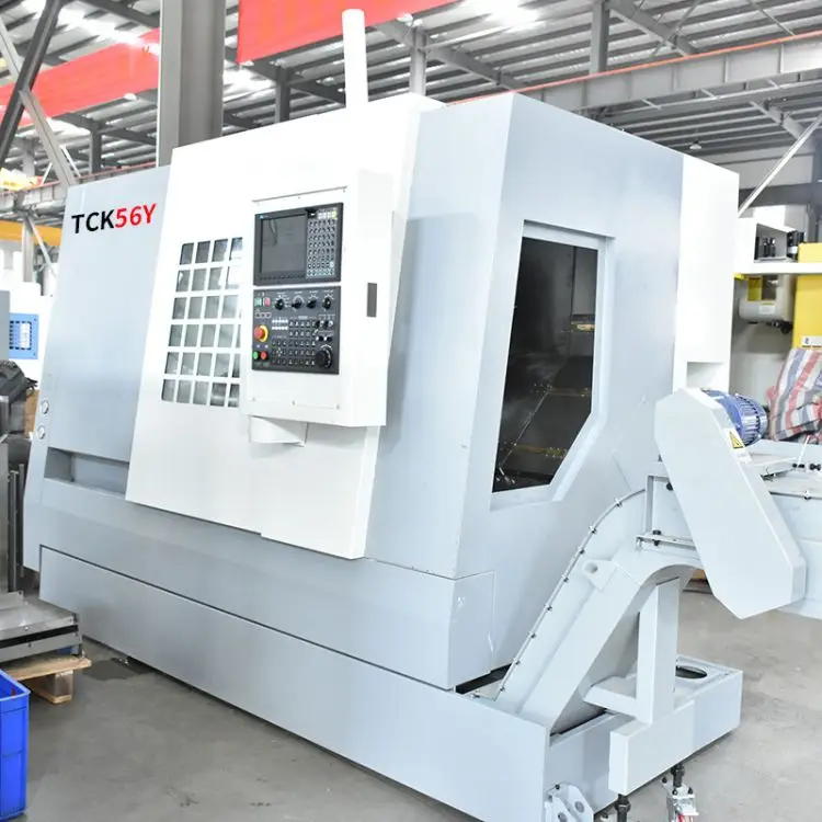 Dalian Swiss Type Fanuc Engine 450มม. มีเส้นผ่าศูนย์กลางในการหมุนหลายแกนหมุน mesin bubut CNC Hine Centre