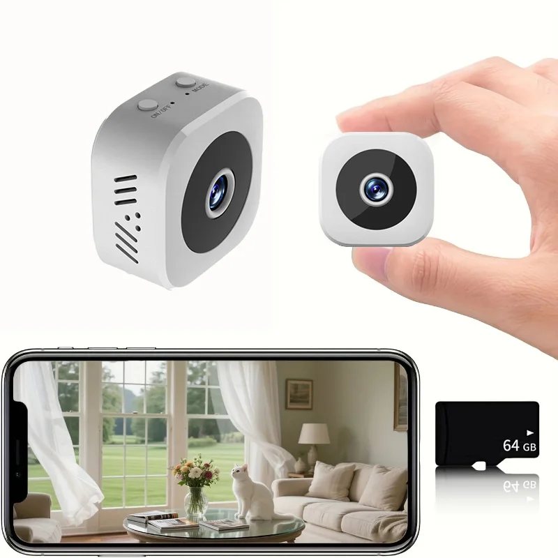 كاميرا مراقبة Xiaomi Mini Pro 4K FullHD WiFi مع كاميرا مراقبة للرؤية الليلية بالأشعة تحت الحمراء لكشف الحركة الصوتية ثنائية الاتجاه