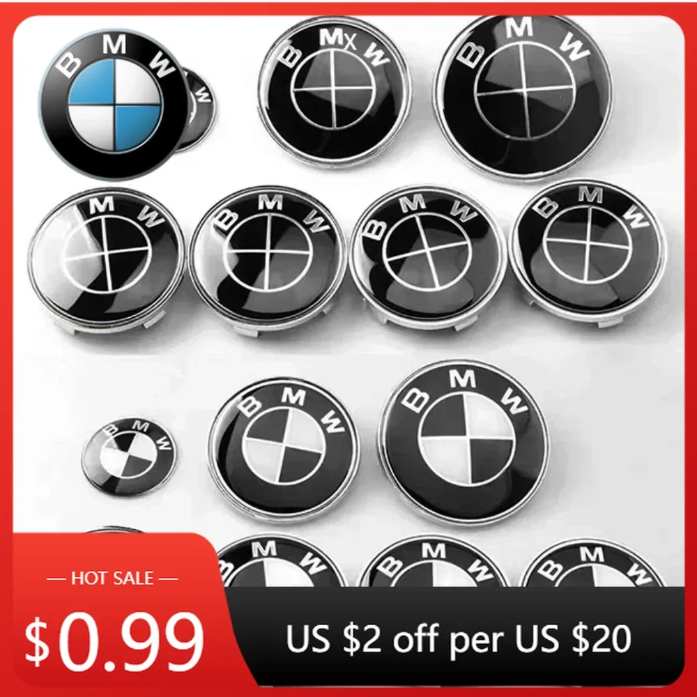 

Interior Mouldings Hot 7Pcs Car Hood Front Rear Trunk Emblem Badge For BMW original Logo all black E36 E46 E53 E90 E60 E93 E87 G