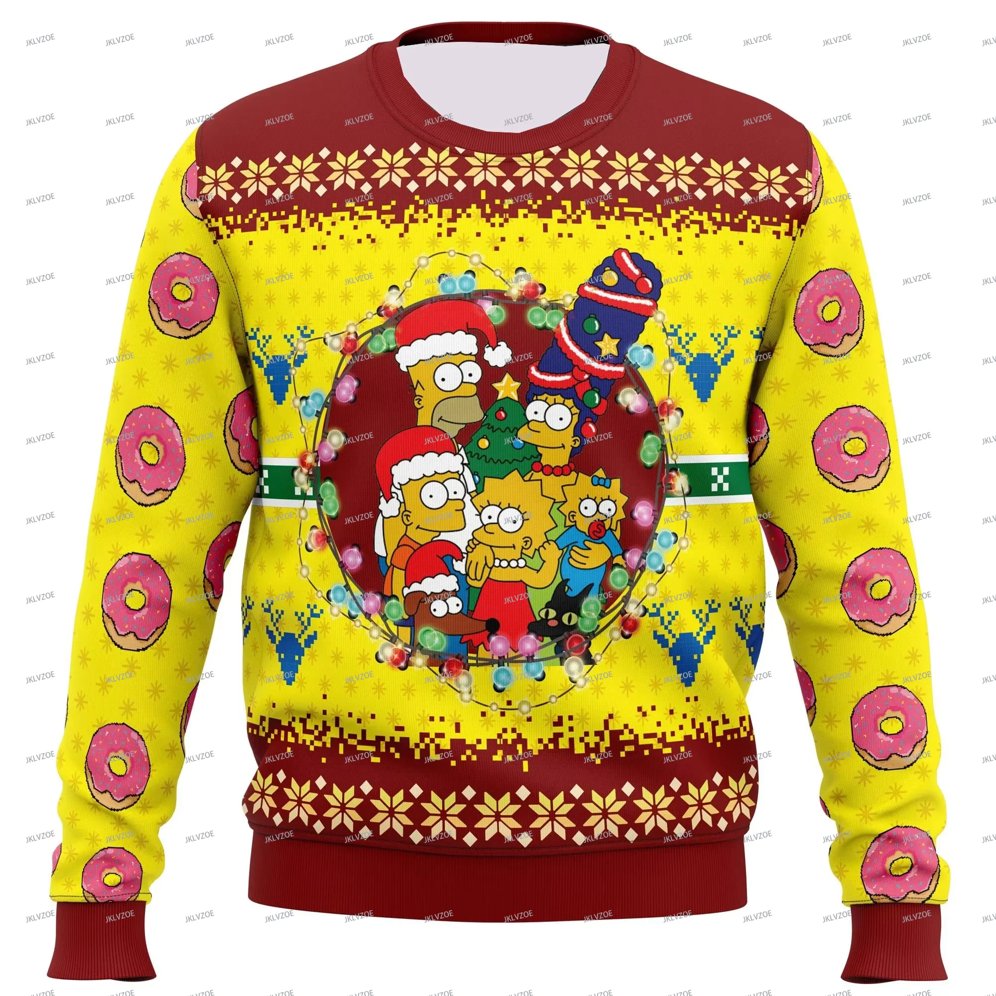 Autumn The Simpsons Ugly Christmas Sweatshirt Cartoon Anime Women Men Pullover Tops 2025 New Fashion Couple Sweatshirt Pullovers