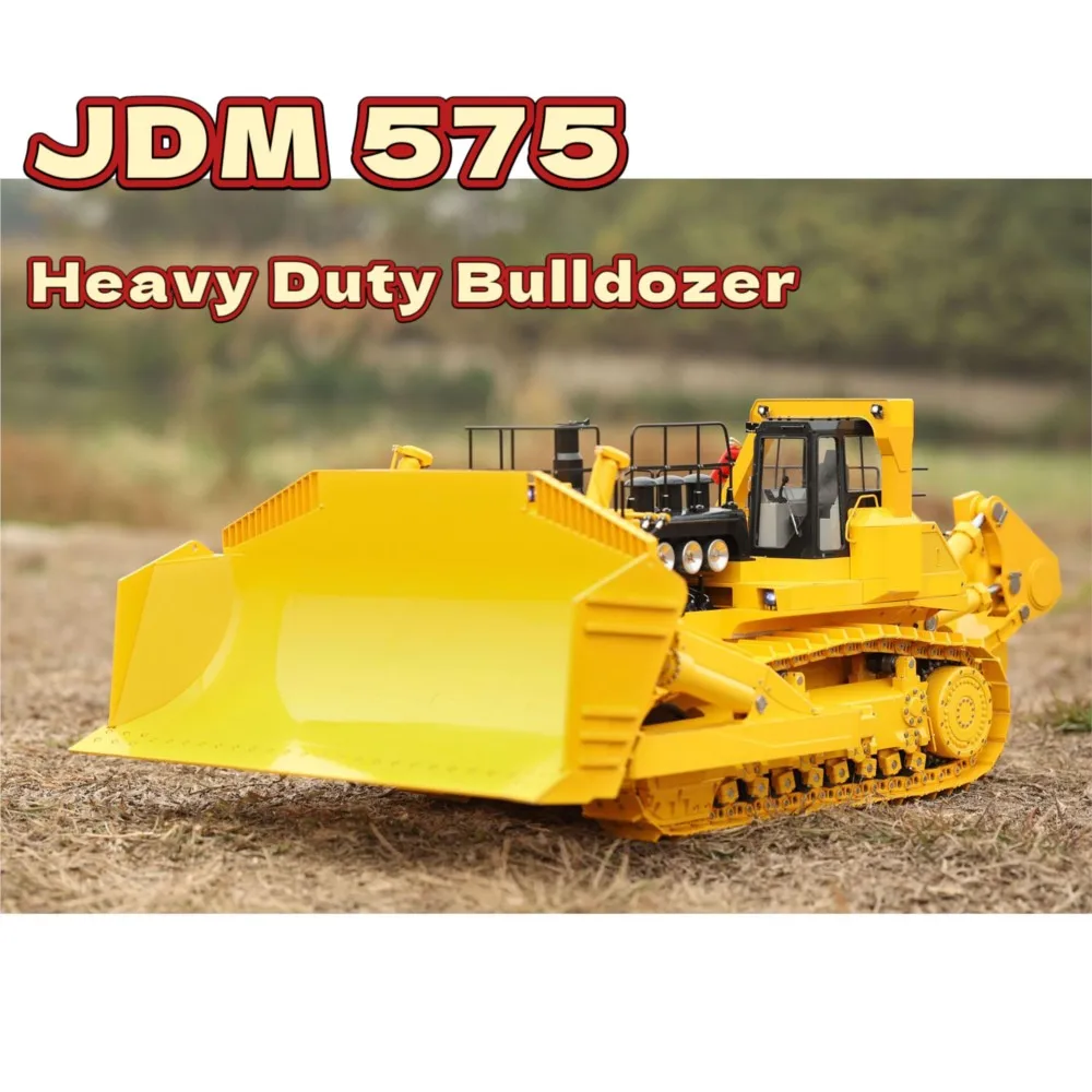 بيع الولايات المتحدة JDMODEL المعادن 1/14 RC جرافة هيدروليكية 575 آلة ثقيلة ضخمة الدولوزر نموذج Frsky X14 مزيج التحكم سيارة الممزق الخلفي #4