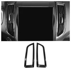For Ford Edge 2015-2018 2019 2020 Car Front AC Air Outlet Vent Frame Cover Trim Sticker ABS Carbon Fiber Car Styling Accessories