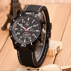 Men's Fashion Racing Sports Watch - Silicone Strap, Three-Eye Quartz Movement, Perfect Gift Idea