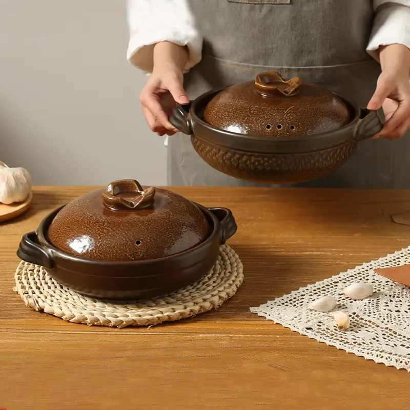Ceramic Stone Soup Porcelain Casserole Clay Cooking  Earth  for Stew and Hot Pot