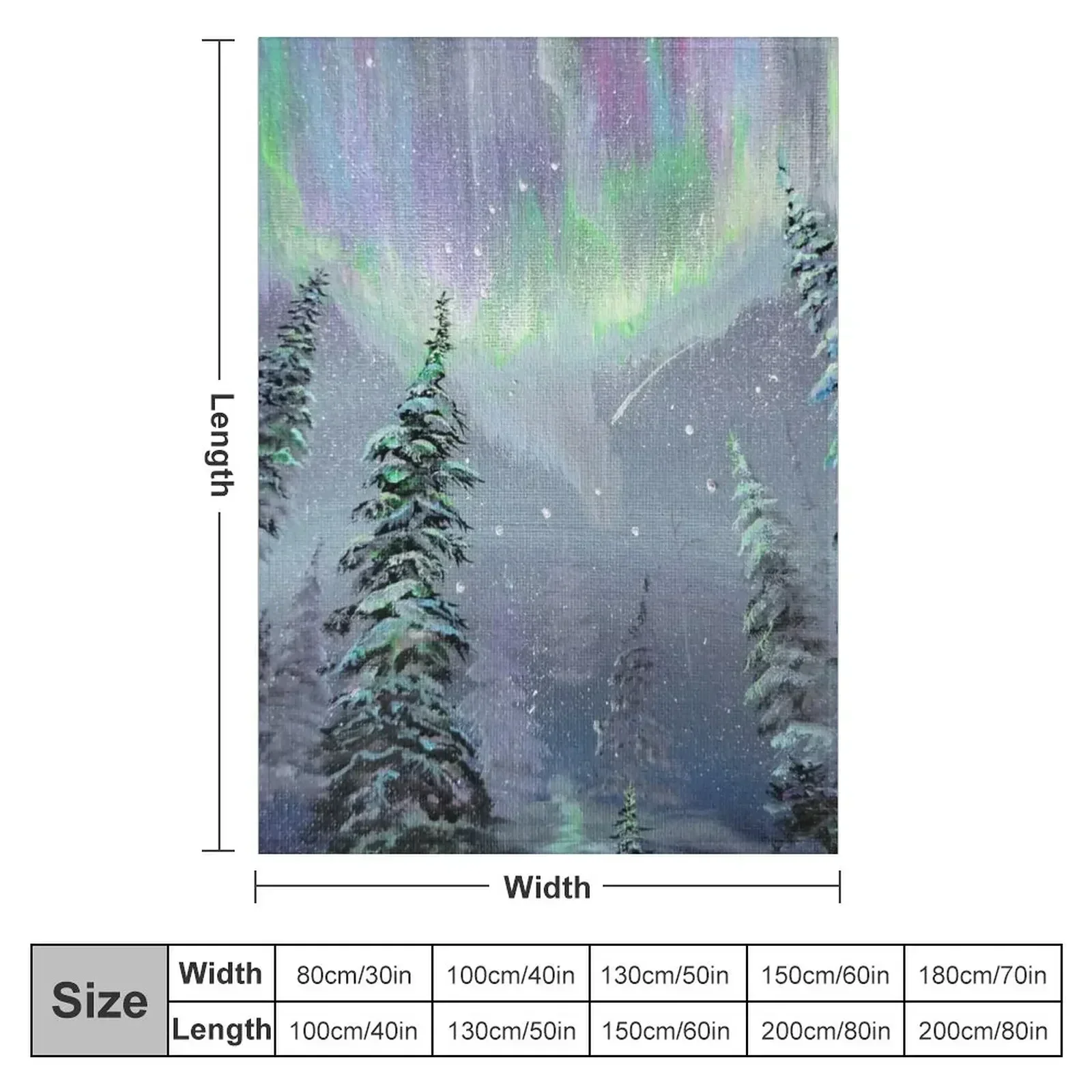Winter Northern Lights Throw Blanket Soft Plush Plaid blankets and throws Beautifuls Bed Fashionable Blankets