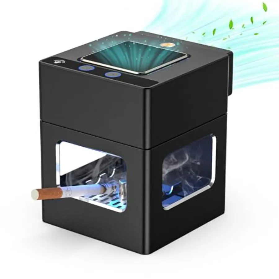 

Умная бездымная пепельница HEPA с USB-зарядкой и подсветкой для дома, спальни, офиса, автомобиля, улицы