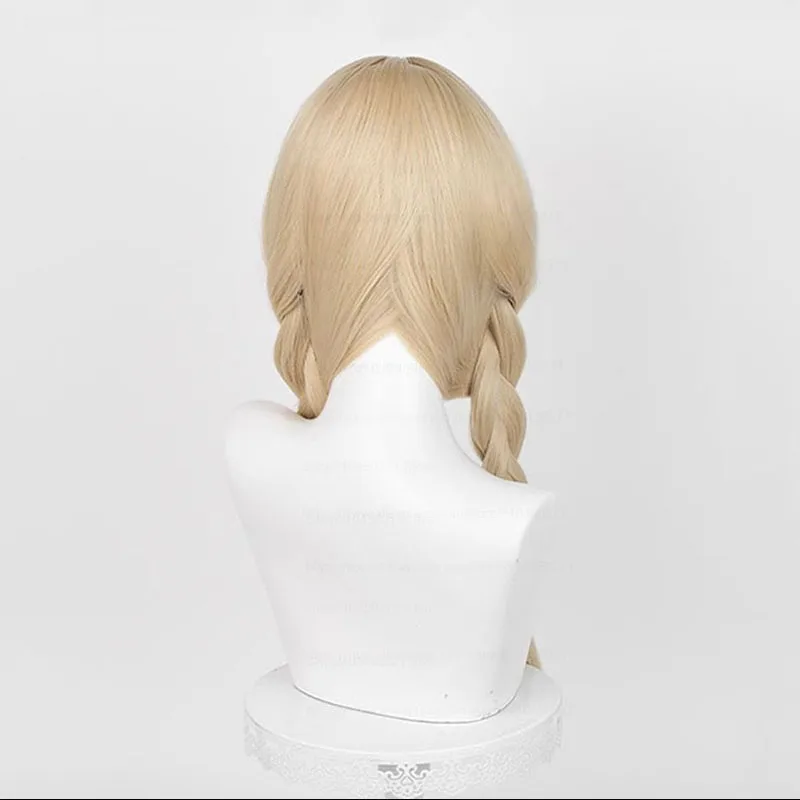 Anime Anne Lester Wig Women  Pre Braided Light Blonde Golden Wig Cosplay Anime Wigs Heat Resistant Synthetic Wigs+Wig Cap