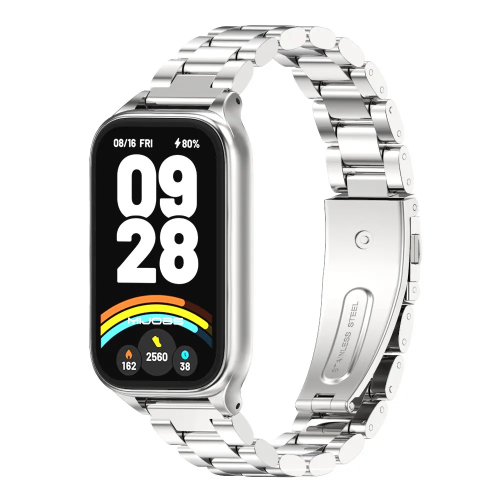 Für Xiaomi Smart Band 9 Active Strap Smart Armband Mi Band 9 Active Strap Metall Edelstahl Ersatz Handgelenk Armband – Detail 6