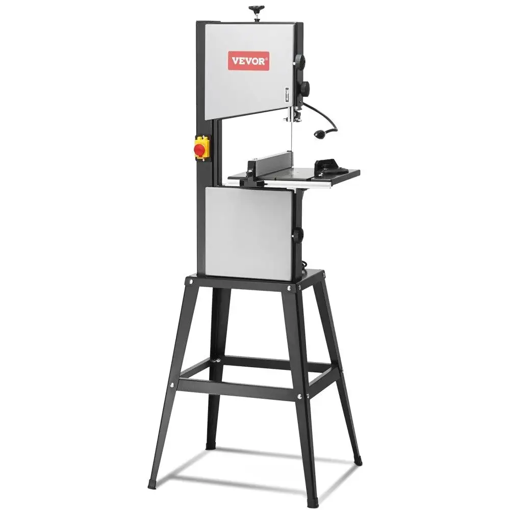 

10 Inch Band Saw Two Speed 560 1100 RPM 370W 0.5HP Motor Metal Stand Optimized Work Light Fence Miter Gauge for woodworking