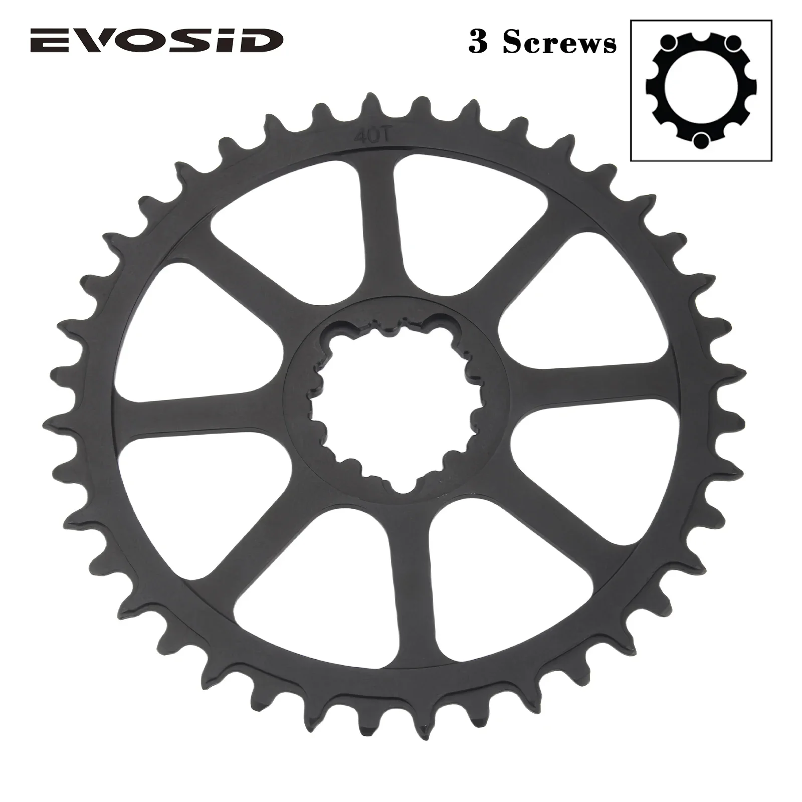 EVOSID Ultralight Road Bike Chainwheel 8-12S Directly Install Narrow Wide Teeth 12S Gravel Folding Bicycle Chainring 40T 42T 50T