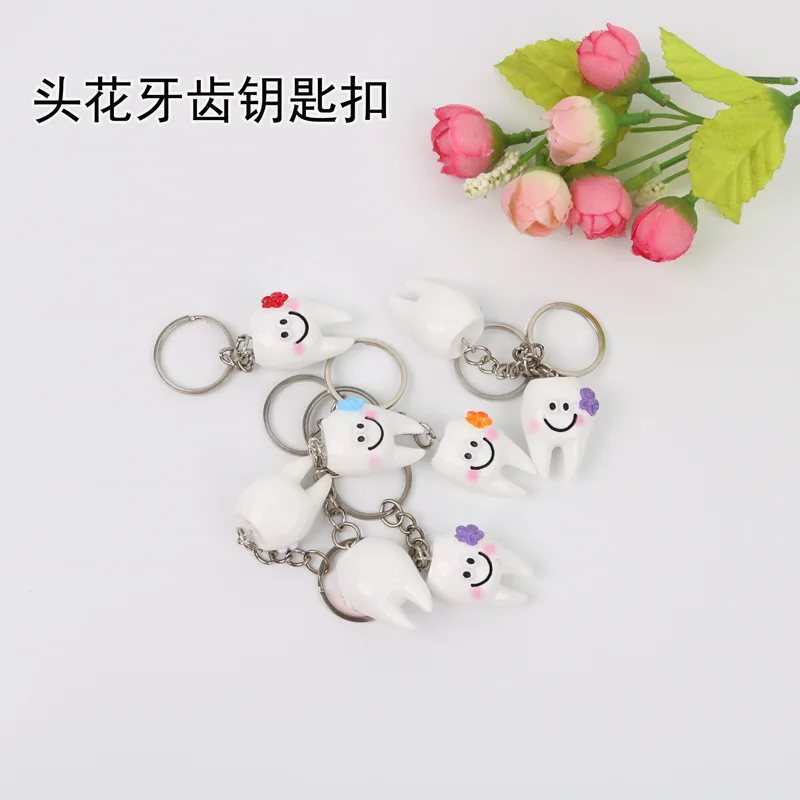 50Pcs Opening Event Creative Small Gifts, Tooth Model Keychains, PendantS