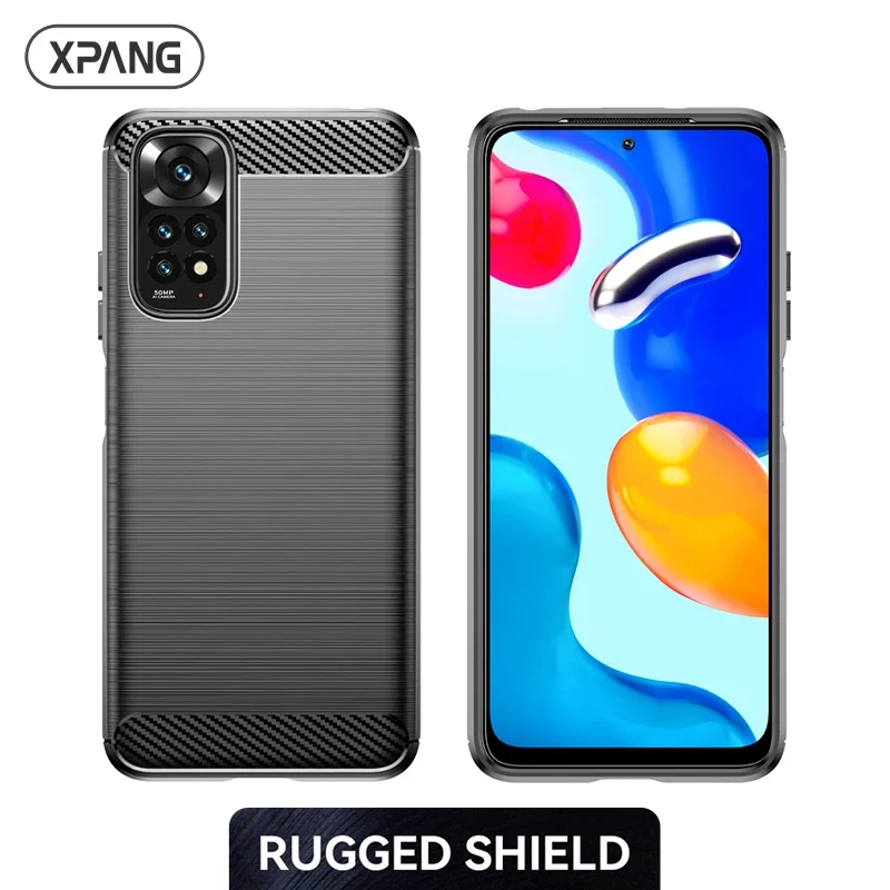 Case On Redmi Note 11S Shockproof Covers TPU Silicone Carbon Fiber Brushed Cover For XIAOMI Redmi Note 11 Pro+ Plus 5G Cases