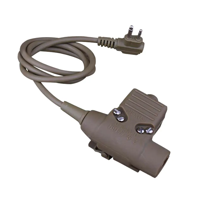Cable PTT táctico doble pin para Motorola – Intercomunicador radio - imagen 3