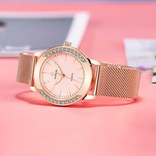 Imagen 2 del producto Reloj de diamantes para WWOOR, Reloj sencillo para mujer, Reloj de pulsera de cuarzo para mujer, relojes elegantes, regalo para mujer, Reloj para Hombre