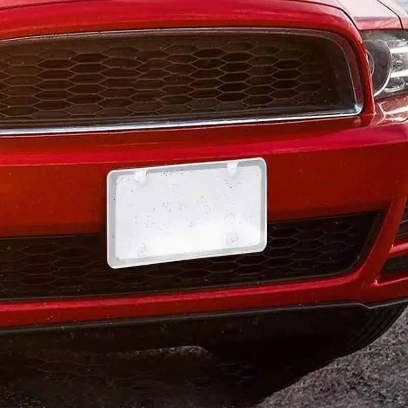 Clear Plate Covers Car Clear Plate Cover Unbreakable License Plate Frames Waterproof Plate Holder Dustproof US Frame Protector