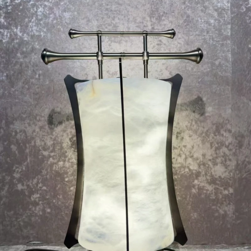 

New Chinese-style hotel lobby sales office desk lamp classical oriental marble