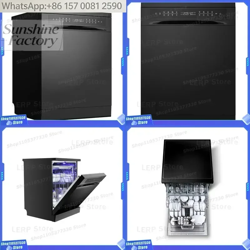 2024 New Design Built-In Dish Washing Machine Dishwasher for Household & Car Use Stainless Steel Black