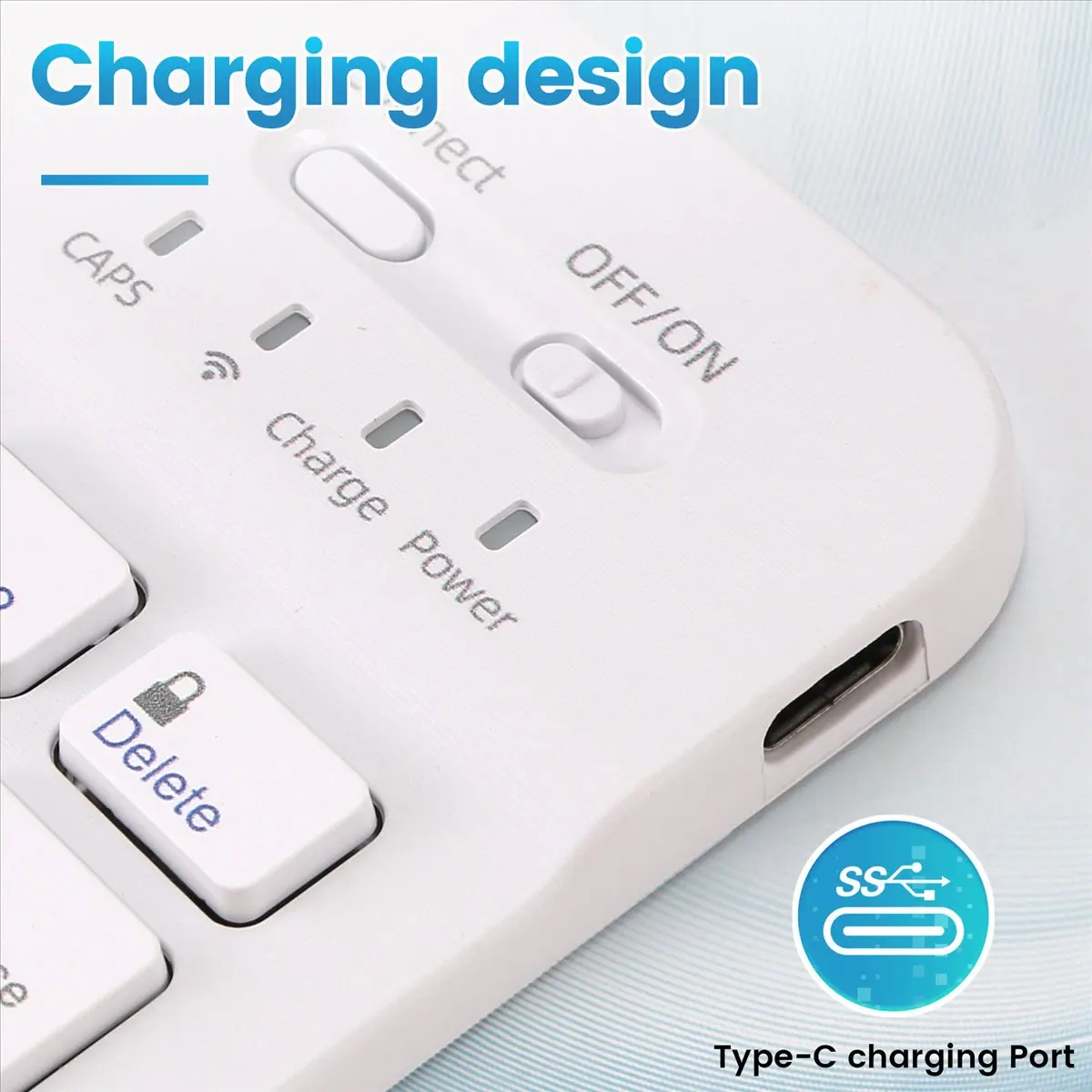 مجموعة لوحة مفاتيح وماوس لاسلكية صامتة رفيعة للغاية L77A مناسبة للوحة مفاتيح بلوتوث للكمبيوتر اللوحي والكمبيوتر المحمول باللون الأبيض #6