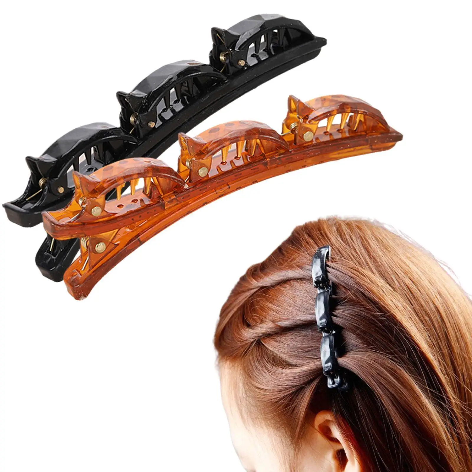 Hollow braided Hair Clip Black Headwear Women Cute Barrettes Hairgrip  Braided Fashion Hairpins Hair Accessories