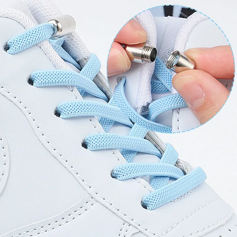 New Elastic Laces Sneakers Laces Without Tie Elastic Shoelaces Without Binding Laces Bows Shoelaces Rubber Bands for Shoes