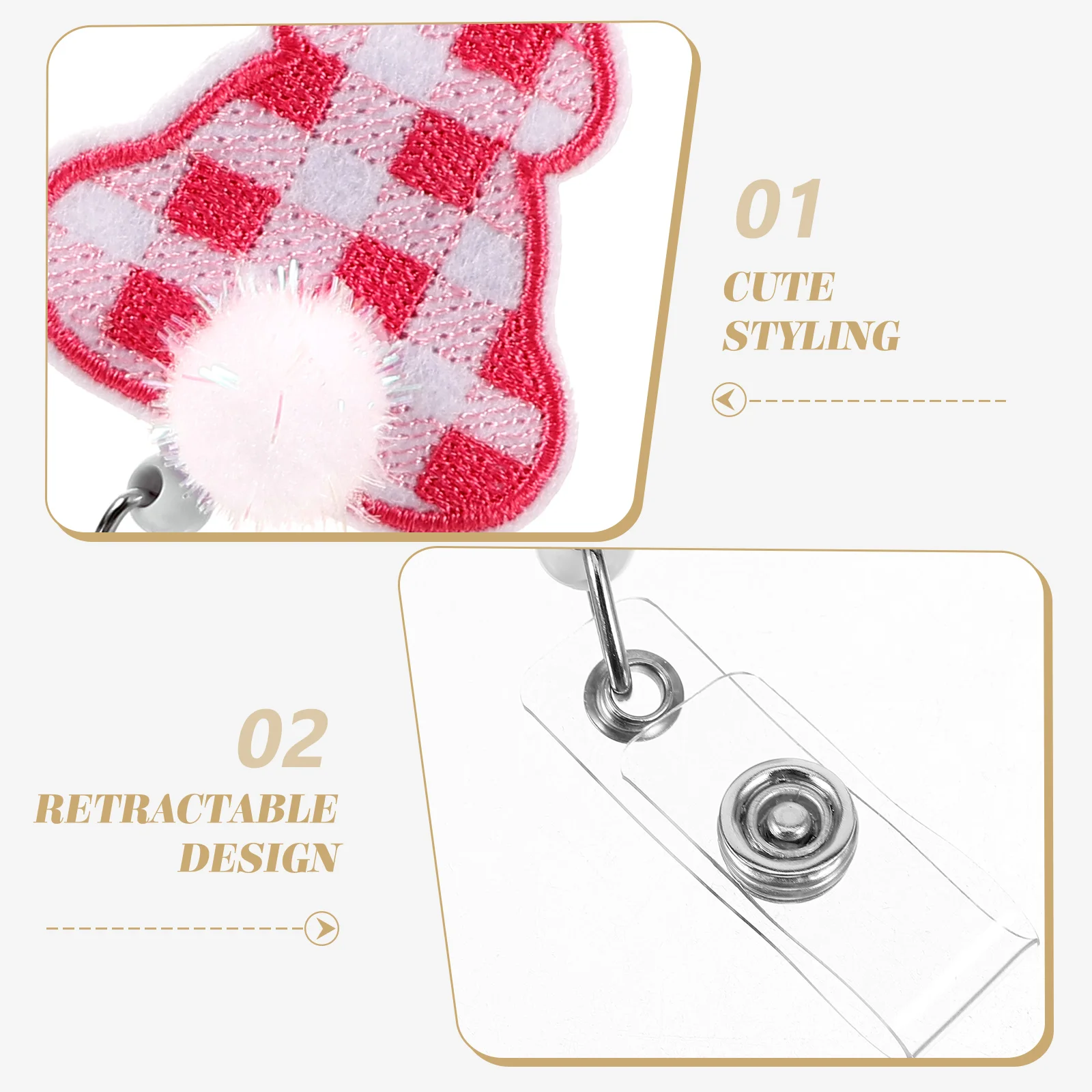 

Bunny badge reel badge clips nurse badge reel telescopic telescopic badge reel retractable badge reel