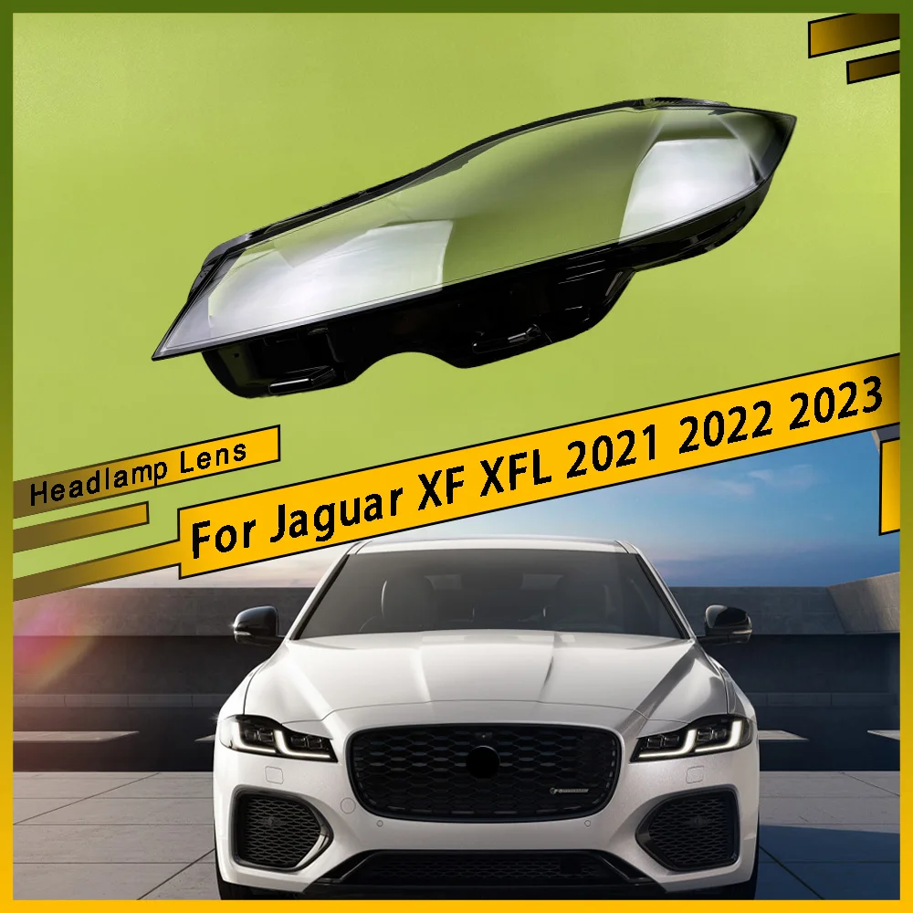 

For Jaguar XF XFL 2021 2022 2023 Front Car Protective Headlight Glass Lens Cover Shade Shell Transparent Light Housing Lamp