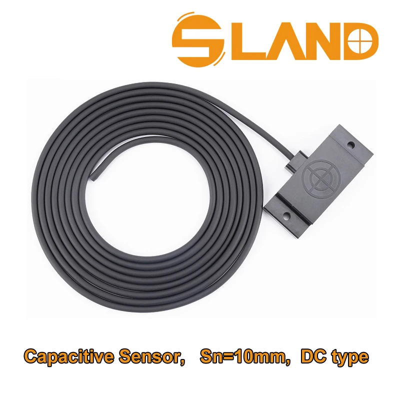 Rectangular Capacitive Sensor 10mm Range NPN PNP 3-wires Materials Level Detection Non-Metallic and Metallic Sensors