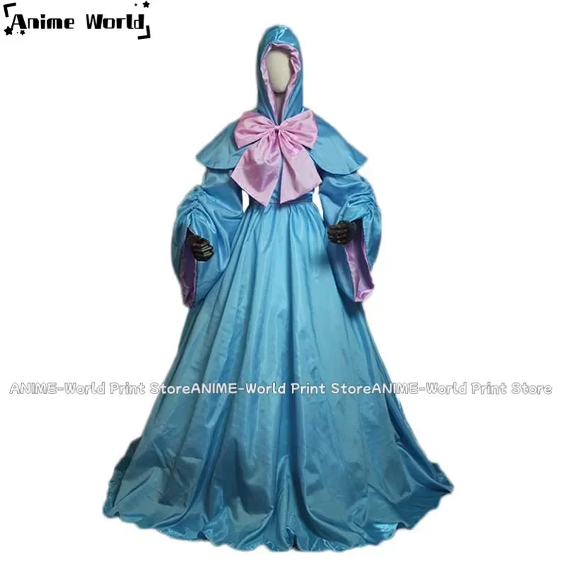 

《Custom Size》New godmother Cosplay Costume adult Halloween costumes for women fancy fairy Godmother Costume dress custom made