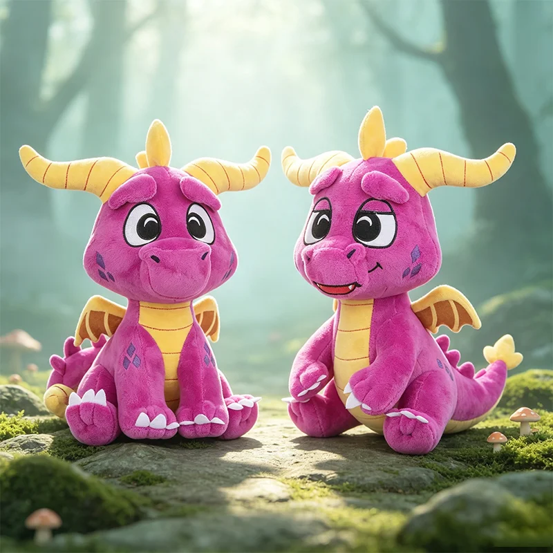 28/40CM New Hot Game Spyro Plush Toy Cute Soft Animal Cartoon Purple Dragon Peripheral Plushie Pillow Doll Fan Kid Birthday Gift