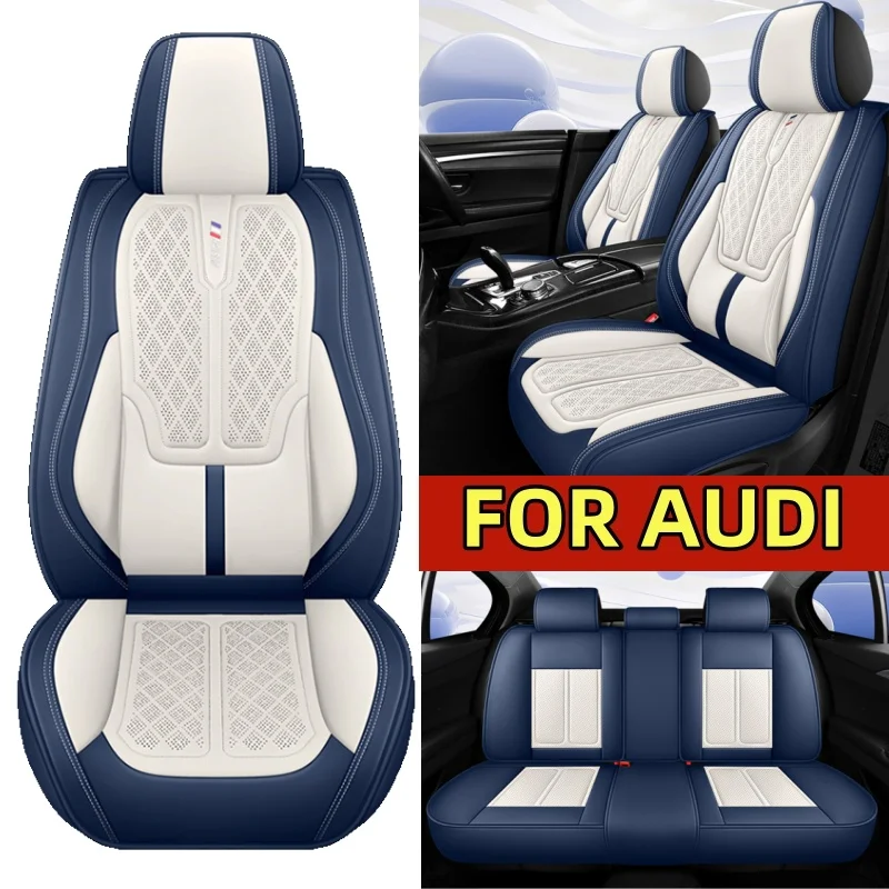 

Чехол на автомобильное сиденье AUDI, искусственная кожа, дышащий, мягкий и однотонный, с полной оберткой на талии, водонепроницаемый, износостойкий