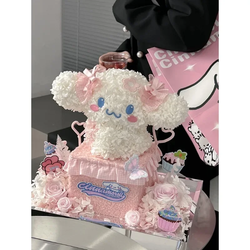 

Sanrio Anime Cinnamoroll Kawaii Cartoon Eternity Flower Gift Box Arrangement Valentine's Day Wife Girlfriends Birthday Gift Cute