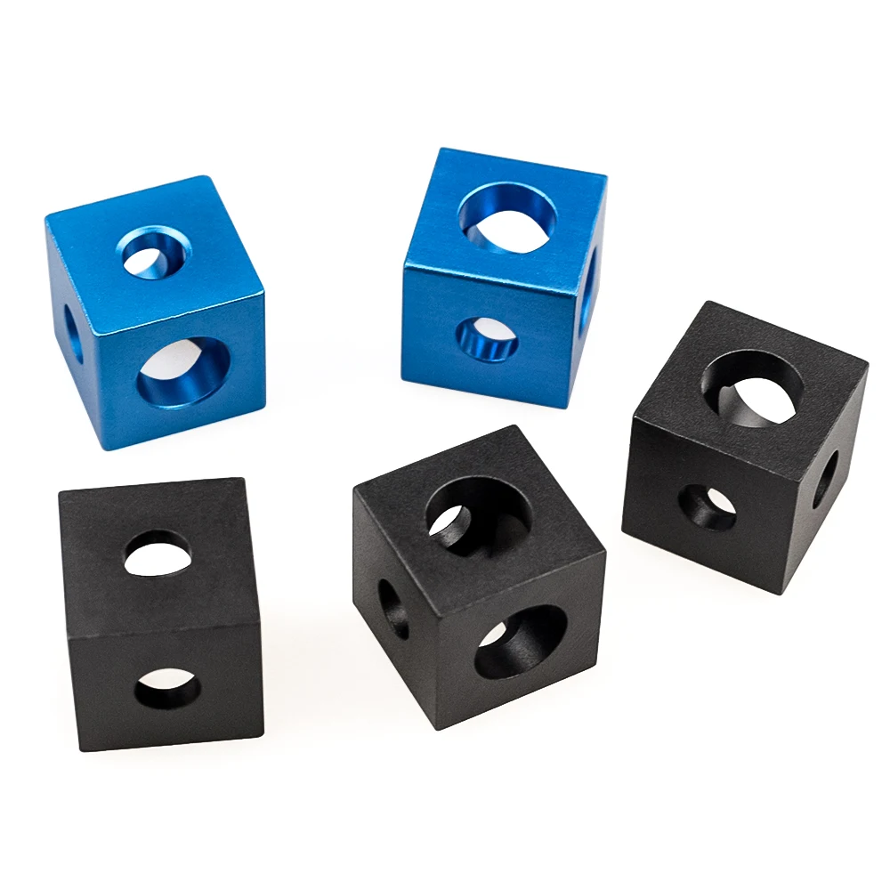 Openbuilds 2020 Aluminum Block Cube Connector Corner V-slot Three Way Connector 90 Degree Angle Bracket