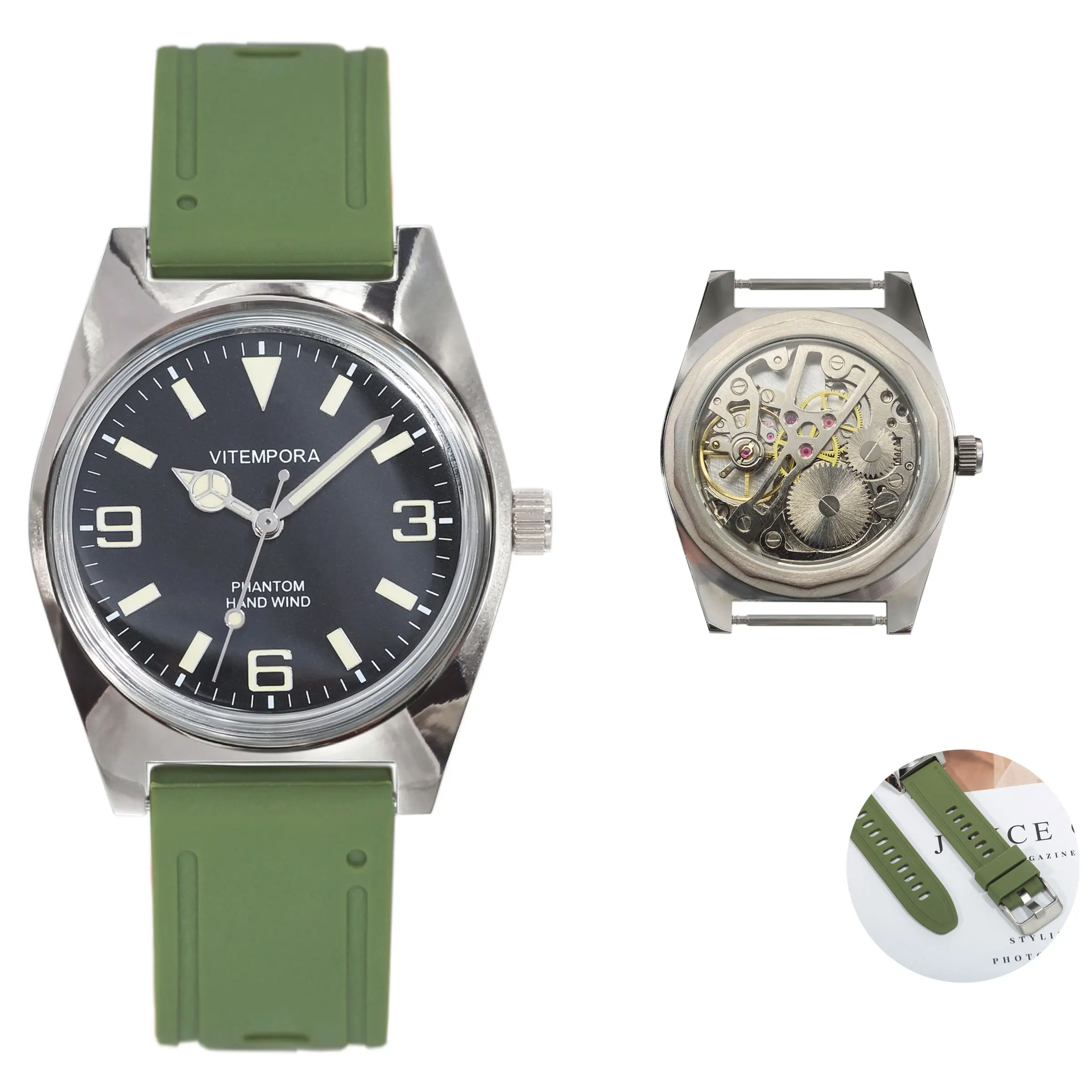

36MM Mens Mechanical Watch Shanghai 7120 Manual Mechanical Movement 36Mm Retro Chinese Watch Suitable for Men’s Gifts