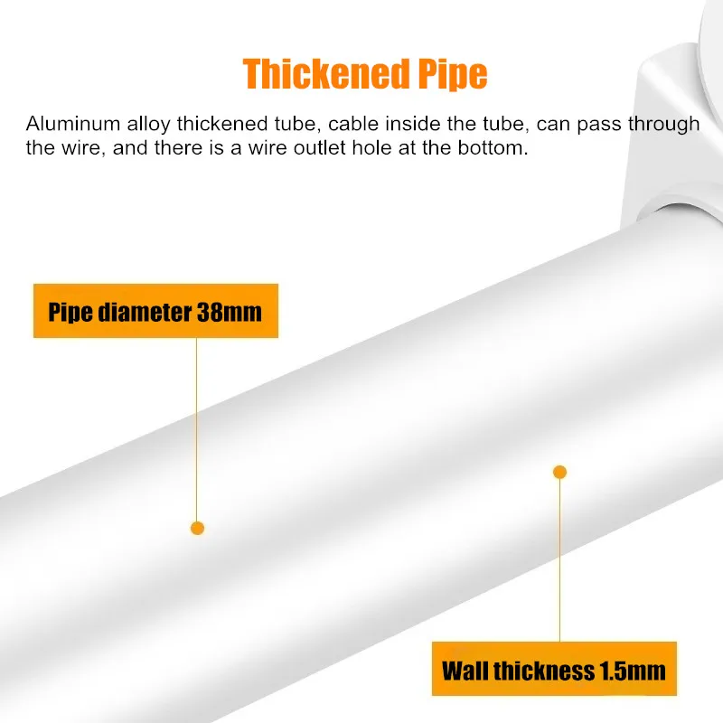 I Type High Speed Dome PTZ Camera Mounting Bracket Thickened Tube Security Camera Vertical Mount/Ceiling Mount Camera Support