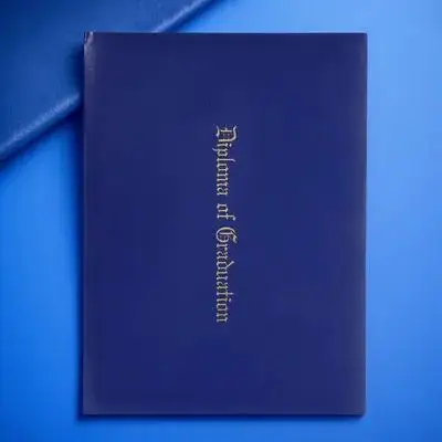 

Classic Padded Diploma Cover 12X8In Faux Certificate Holder For Graduation Documents Bi-Fold Document Folder Satin