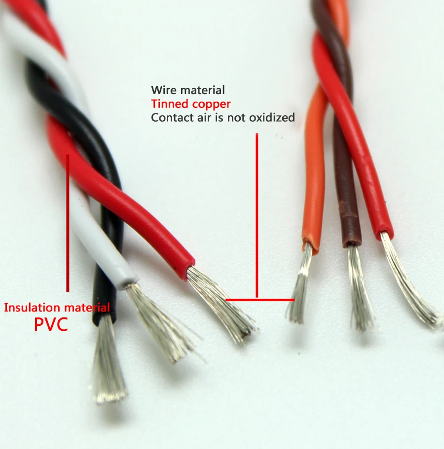 10 pçs 22awg 60 núcleos jr futaba servo cabo de extensão fio paralelo chumbo para acessórios diy em rc carro barco avião helicóptero