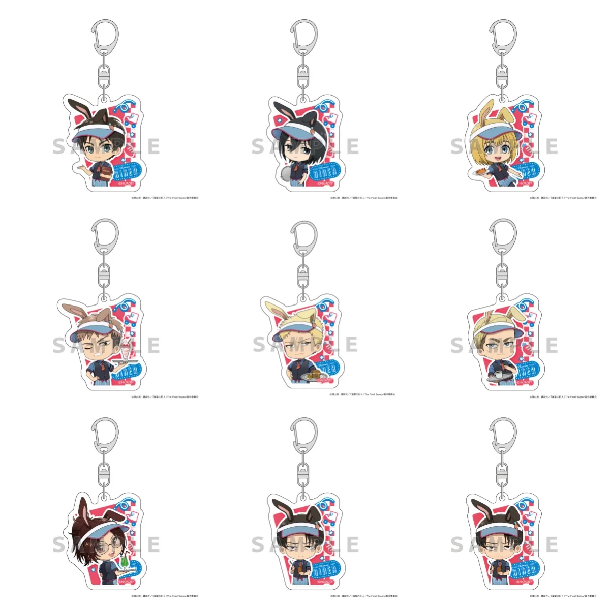 Новый-Шарм-Аниме-Титан-6-СМ-Брелок-Эрен-Йегер-Микаса-Акерман-Армин-Арлерт-Брелок-Акриловая-Модель-Тарелка-Рождественские-Подарки