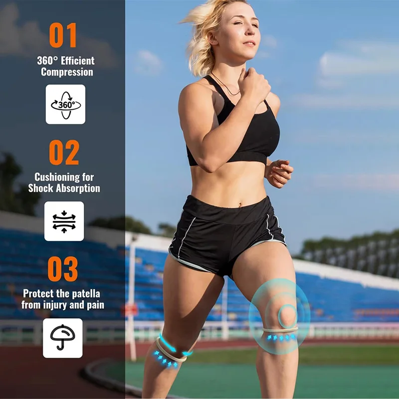 Patellasehnen-Stützband zur Knieschmerz-Linderung und Patella-Stabilisierung, Geeignet für Wandern, Fußball, Basketball – Detail 5
