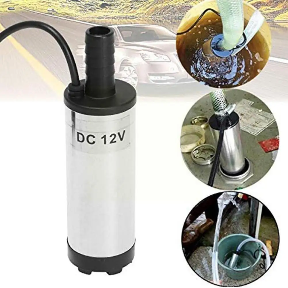 Bomba eléctrica sumergible para transferencia de combustible, dispositivo de bombeo de aceite, agua y acero, 12 v, 12l/min, V9z8