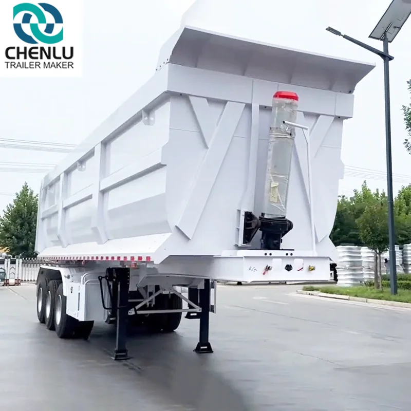 U-Shape Semi-Trailer Dump Truck and 3 Axle or 4 Axle Dumper Semi Trailer and Electric Hydraulic Dump Trailer for Sale